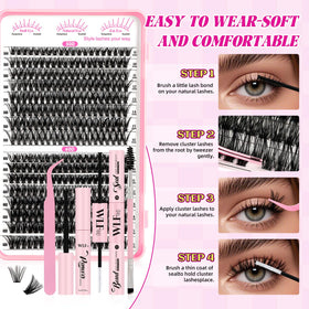 WLFRHD lash map visual showing cat-eye and doll-eye placement for tailored looks