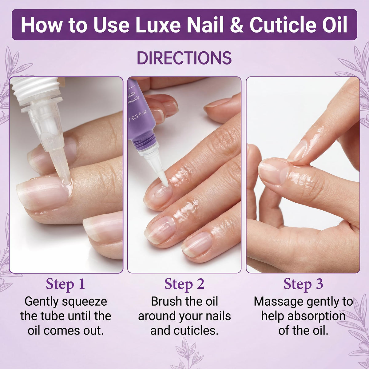 WM WONDER MOJO applying oil along cuticle demonstrating smoother nail borders