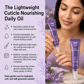 WM WONDER MOJO oil texture on skin highlighting lightweight absorption benefit
