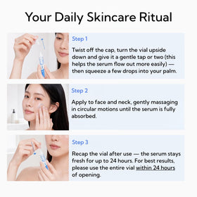 WNP application on face focusing on targeted areas to reduce fine lines