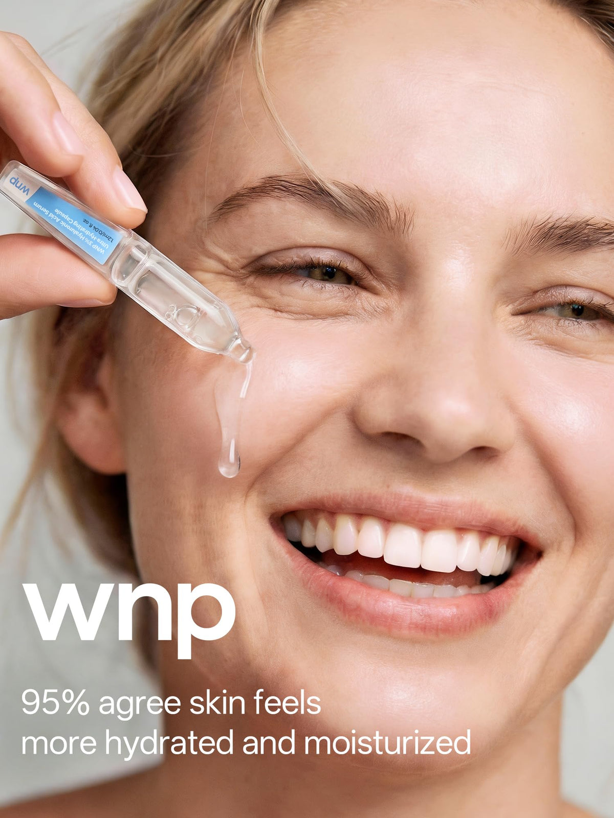 WNP vial in hand showing size and single-dose scale advantage