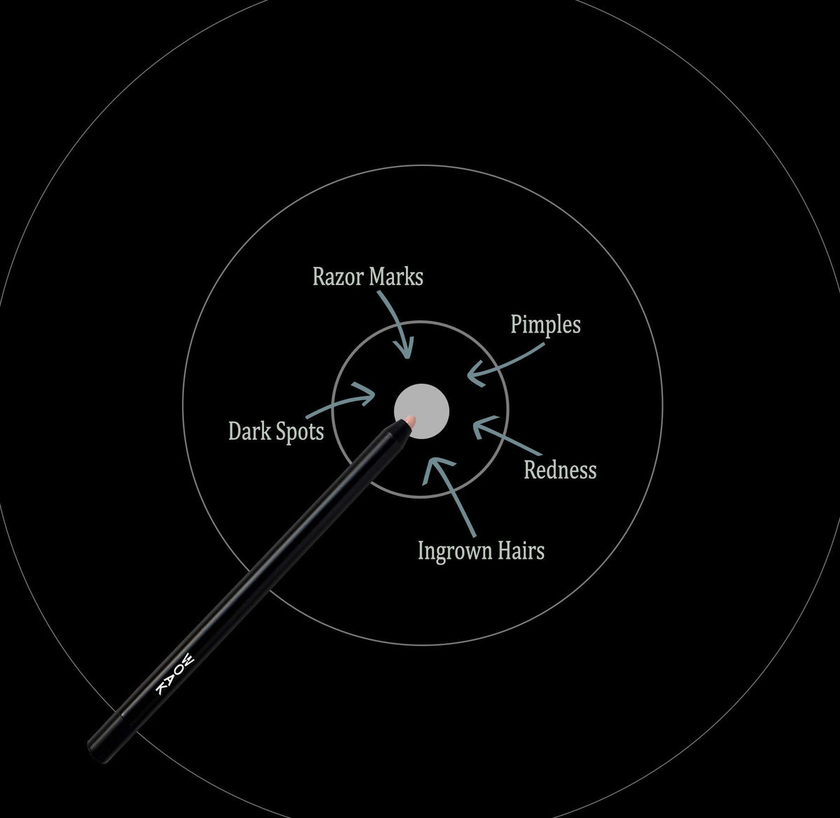 WOAK Stealth Fighter Pen precision tip exposed showing accurate spot coverage