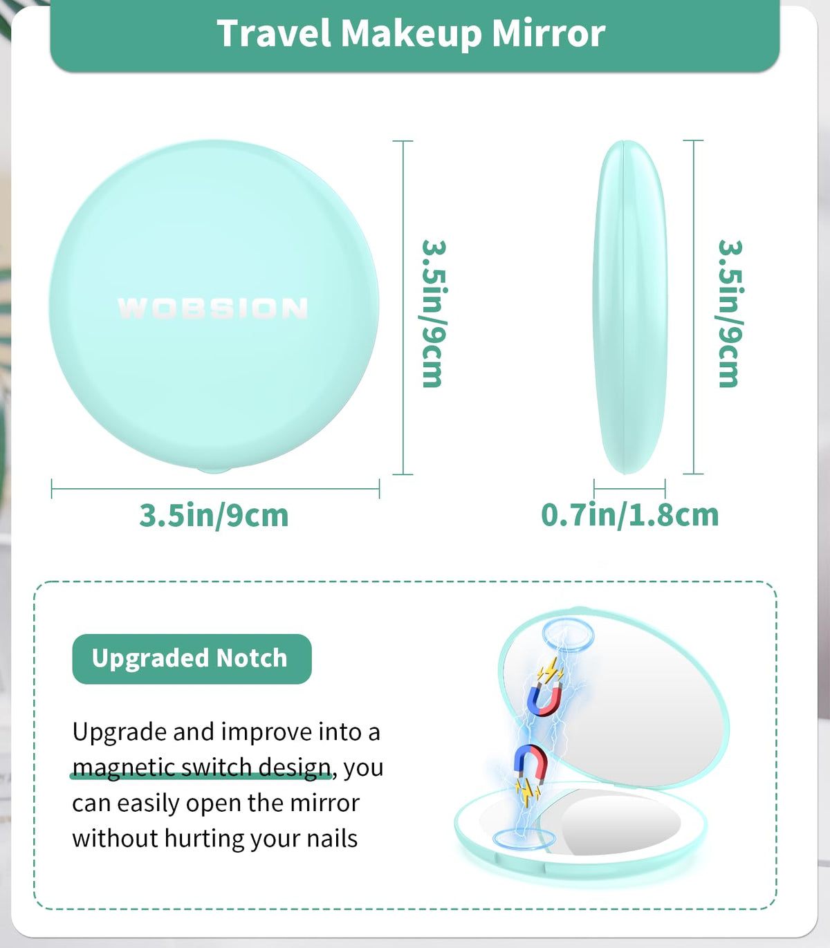wobsion close-up 10x magnification surface for precise grooming