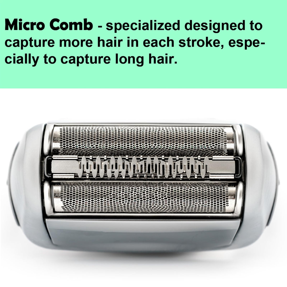 WOERGG replacement head mounted on Braun shaver for quick installation benefit