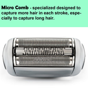 WOERGG replacement head mounted on Braun shaver for quick installation benefit