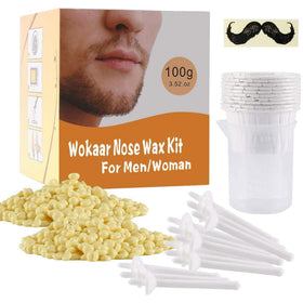 Wokaar front packaging showing kit components for at-home nose and ear grooming benefits