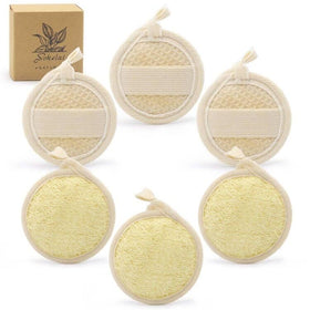 wokelai close-up of natural luffa texture highlighting gentle exfoliation
