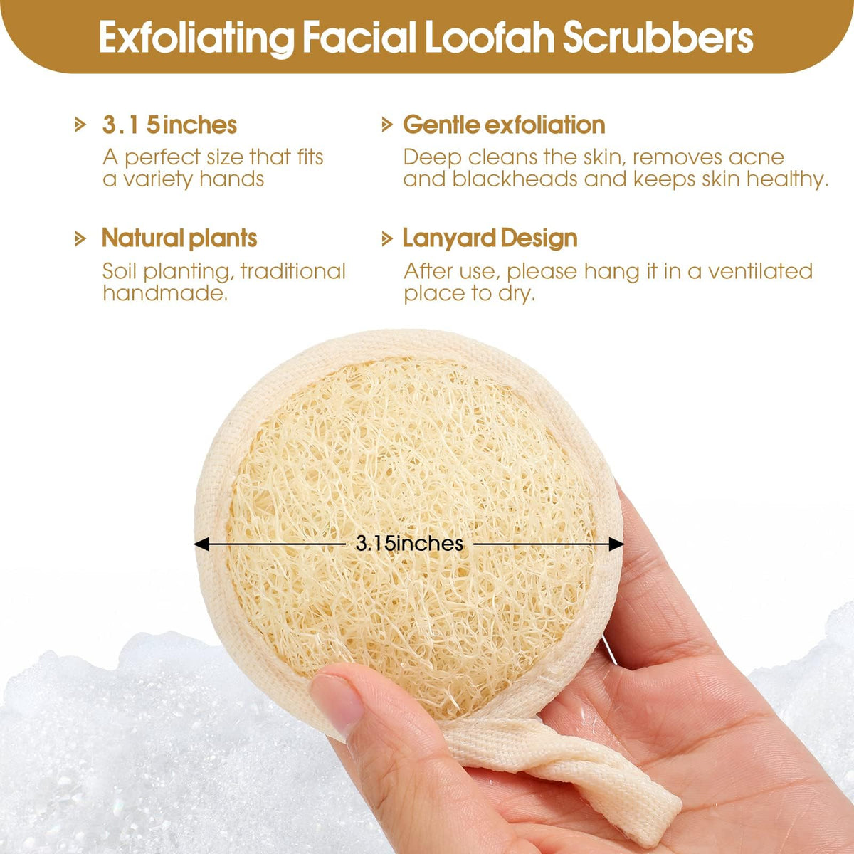 wokelai pad held in hand to show 3.15-inch size for face and body
