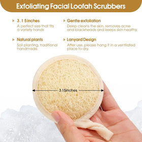 wokelai pad held in hand to show 3.15-inch size for face and body