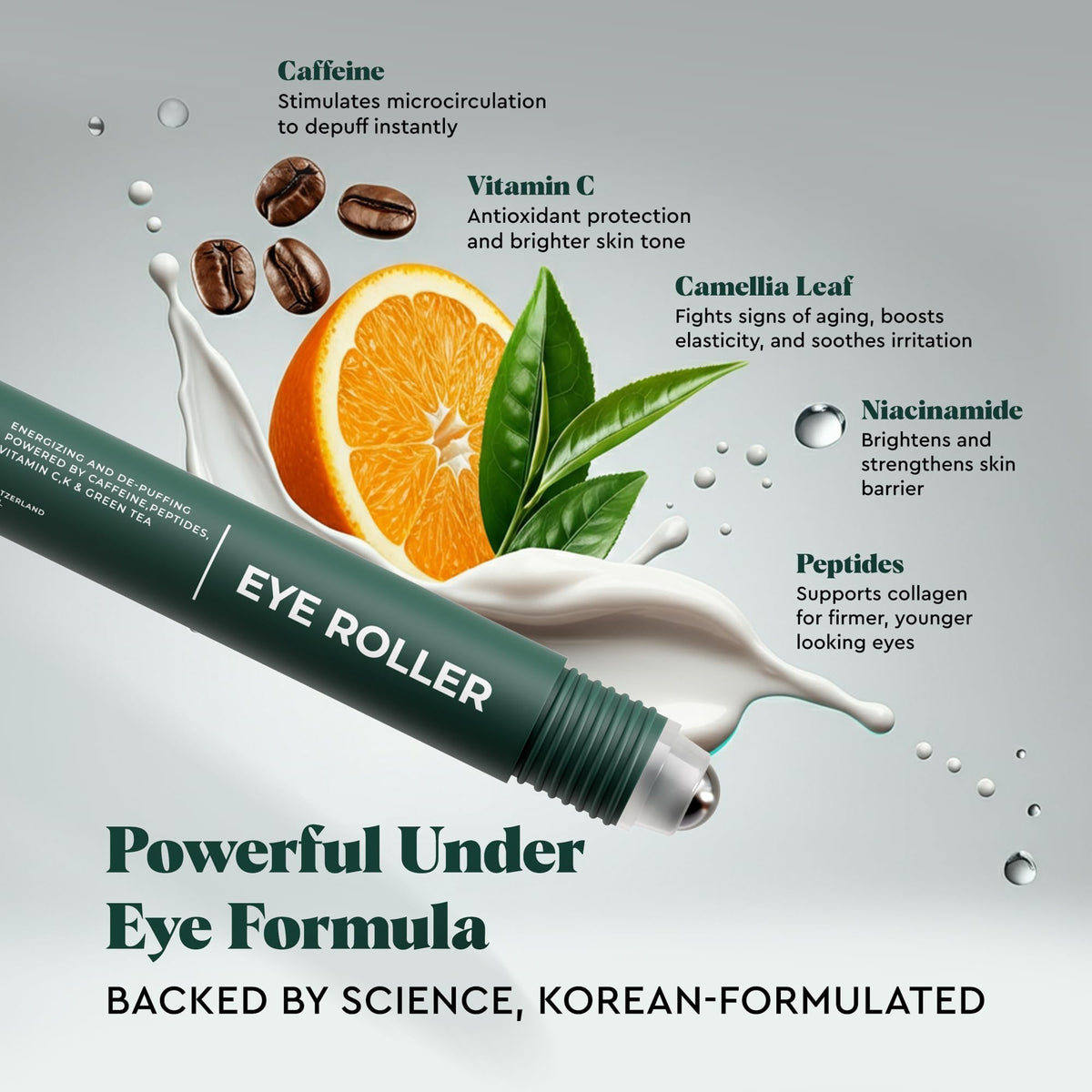 The Wolf Project before and after flatlay showing reduced puffiness benefit