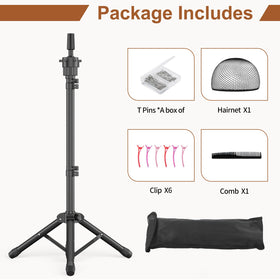 Womnwomn carrying bag packed with stand pieces for portable salon-ready transport