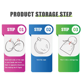 woniutch folded storage pack illustrating compact, easy storage benefit