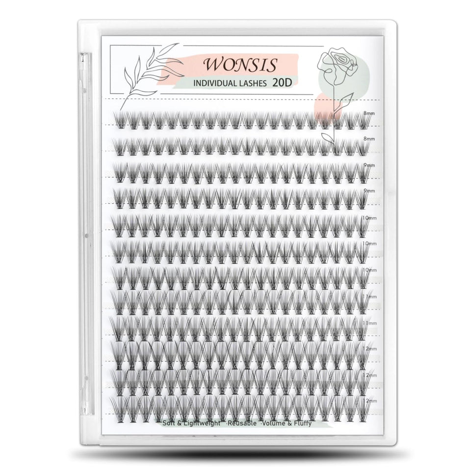 WONSIS front packaging showing 240 lash clusters and product benefit clarity