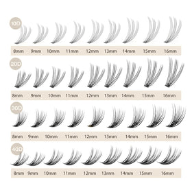 WONSIS lashes next to ruler for scale demonstrating precise sizing and mix benefit