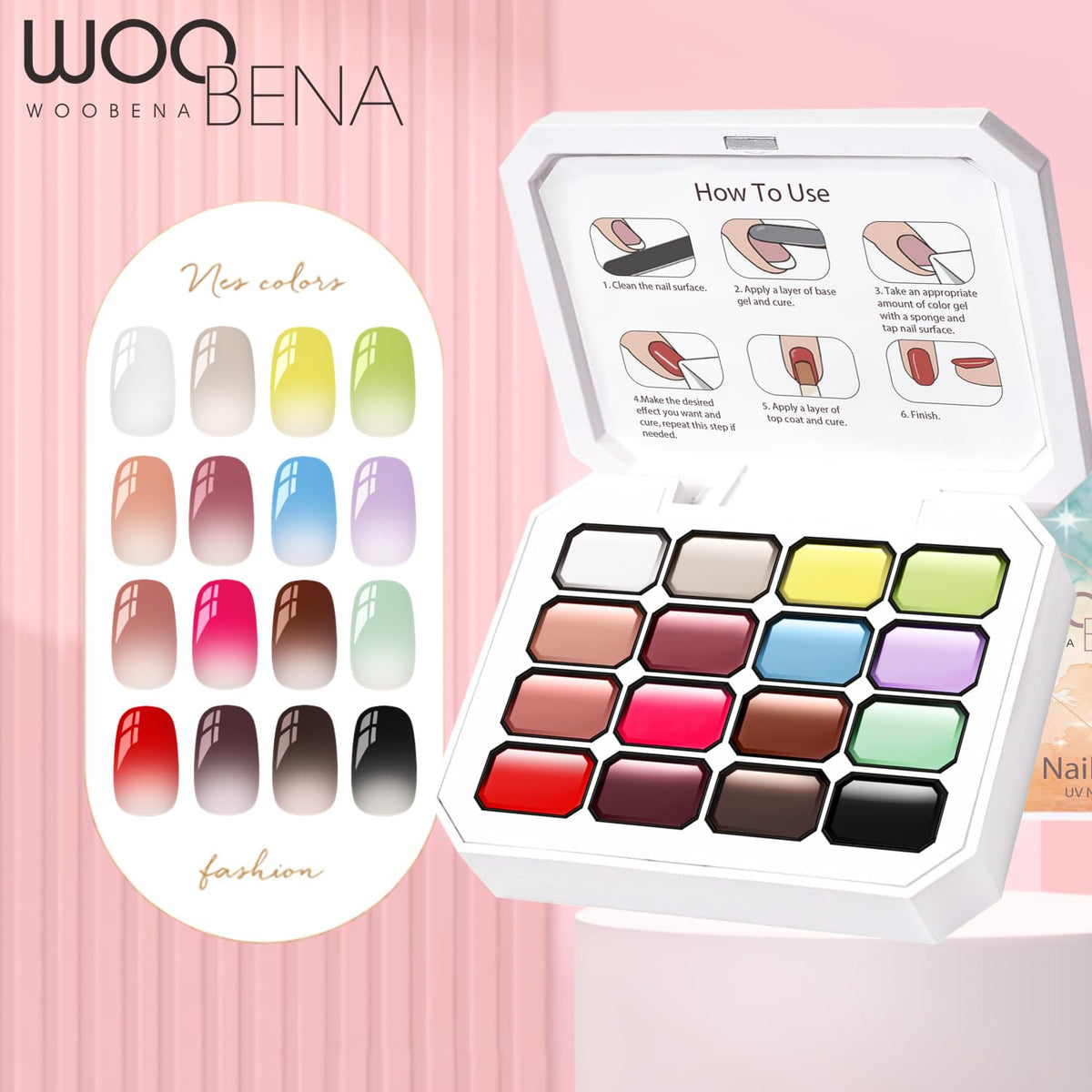 Woobena swatches palette displaying true-to-color shades for design planning