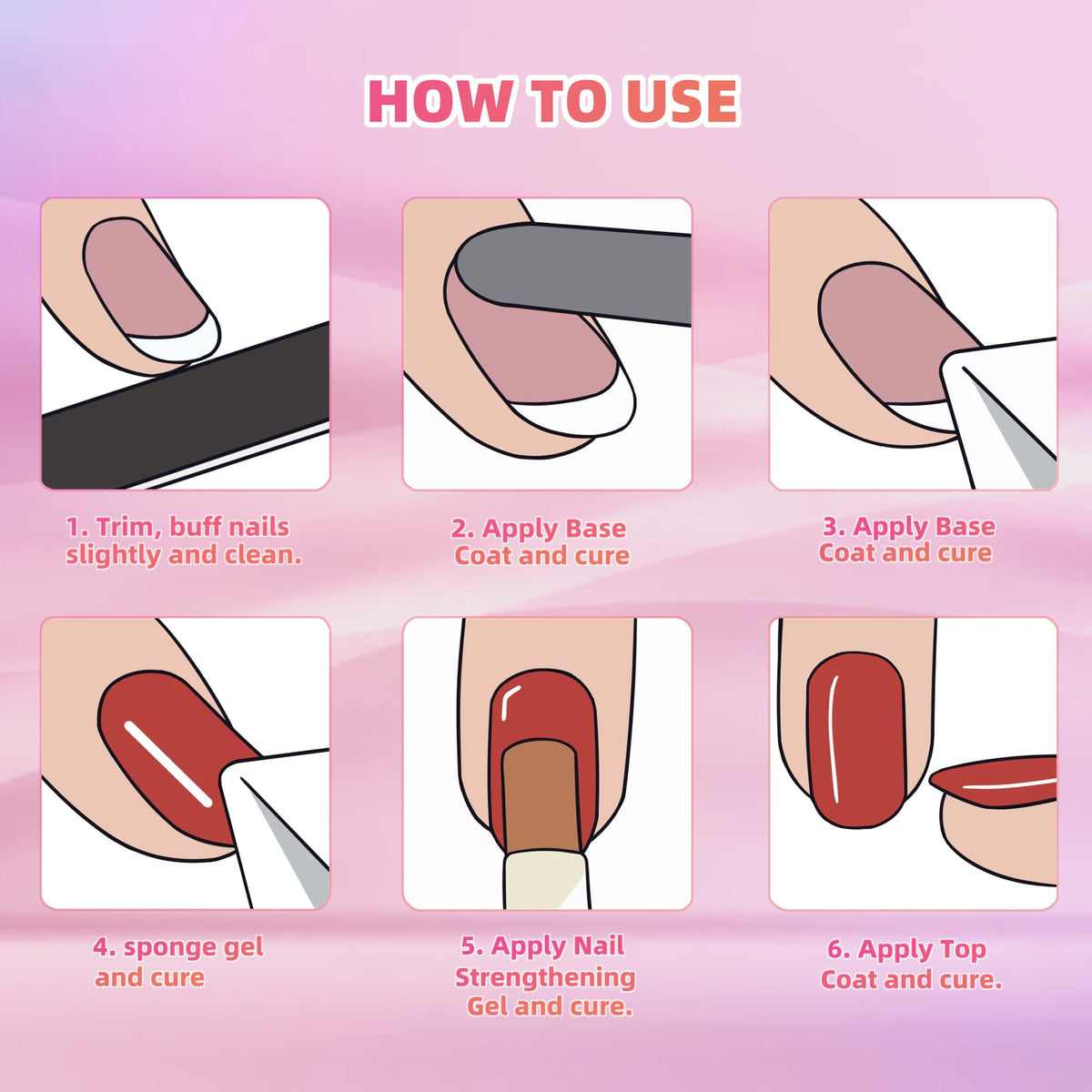 Woobena finished manicure in lifestyle setting demonstrating salon-quality results