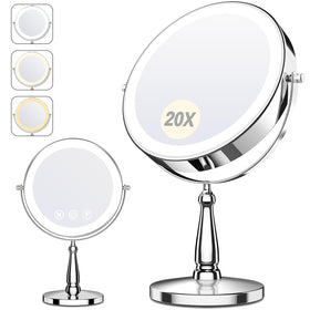 WOOCICA front view 9-inch mirror showing clean reflection and compact design benefit