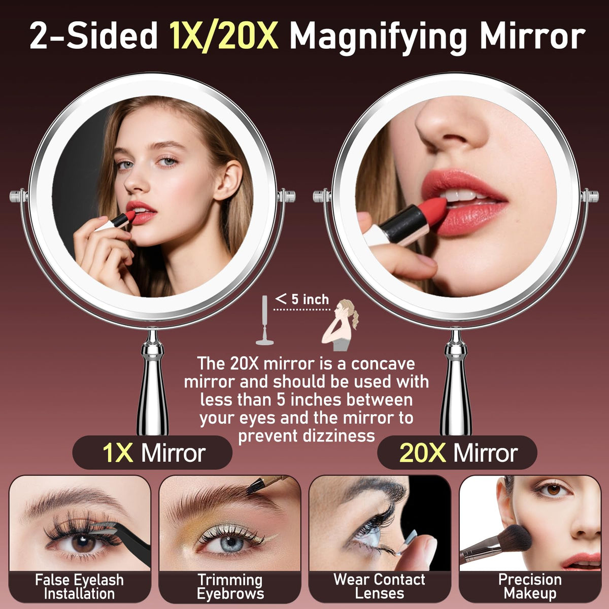 WOOCICA non-slip base close-up ensuring stable makeup application benefit