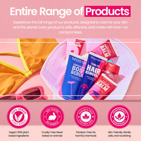 WOOWOO aloe vera illustration highlighting soothing, moisturizing benefit