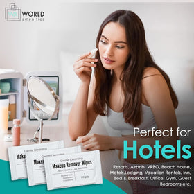 World Amenities individually wrapped packet displayed for hygienic travel use