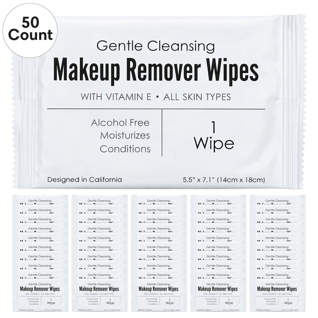 World Amenities wipe used in nighttime routine for quick skin freshening