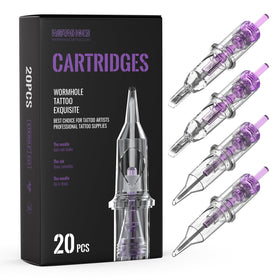 Wormhole front packaging showing 20pcs mixed cartridge needles and sizes