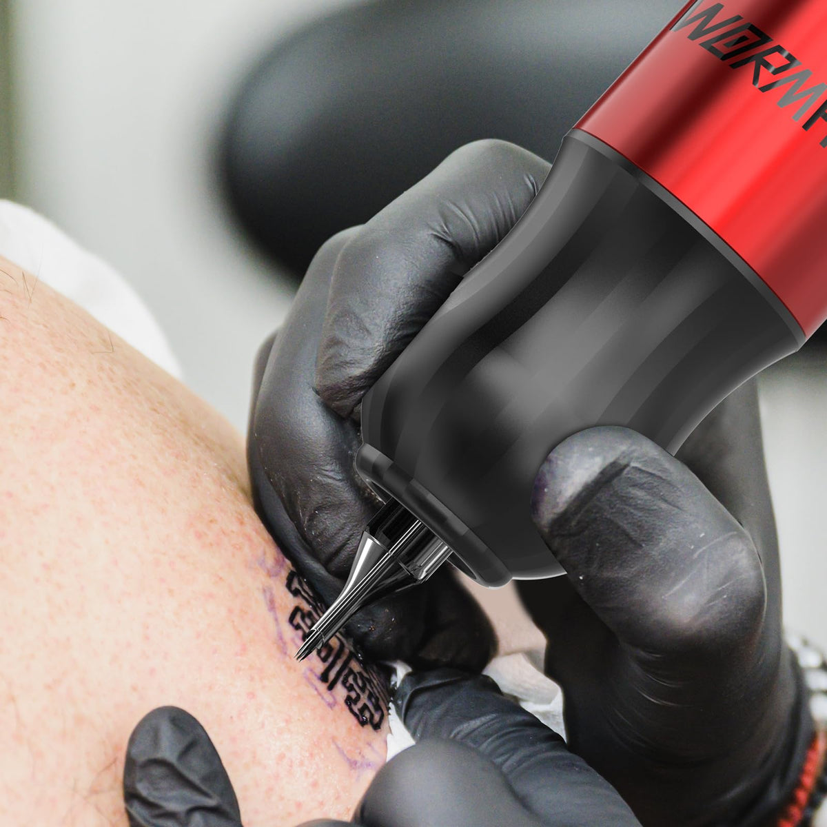 Wormhole Tattoo studio scene with cartridges ready to speed artist workflow