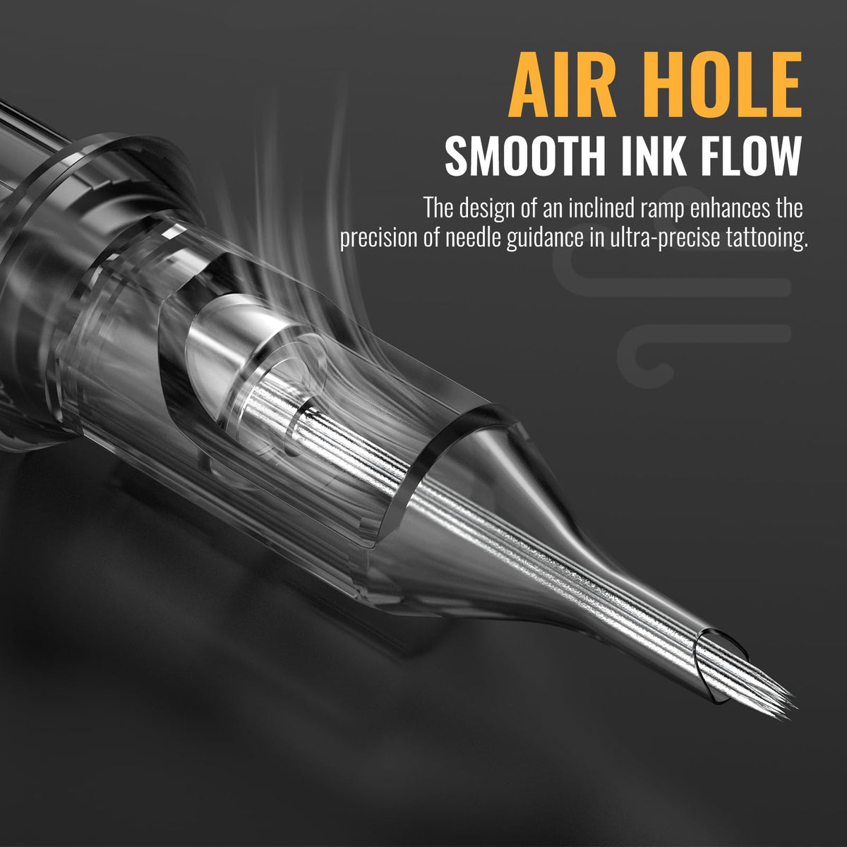 Wormhole Tattoo light grey PVC tube detail for improved needle visibility
