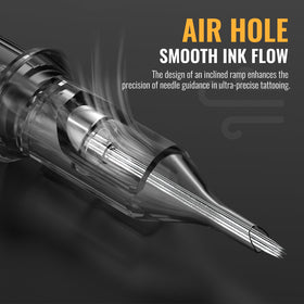 Wormhole Tattoo light grey PVC tube detail for improved needle visibility