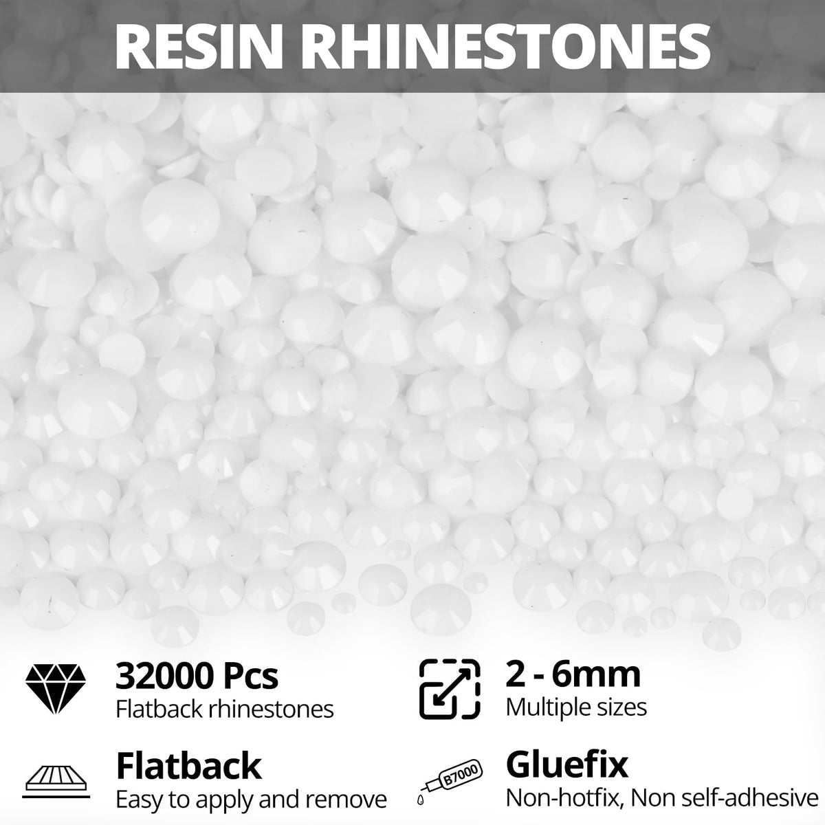 Worthofbest 24-grid storage case keeping rhinestones sorted for fast selection
