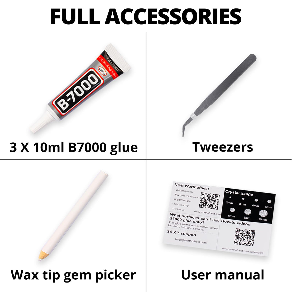 Worthofbest B7000 glue with metal fine tip for precise clear bonding