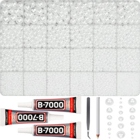 Worthofbest front packaging showing 24-grid case and pearls, organized for fast crafting