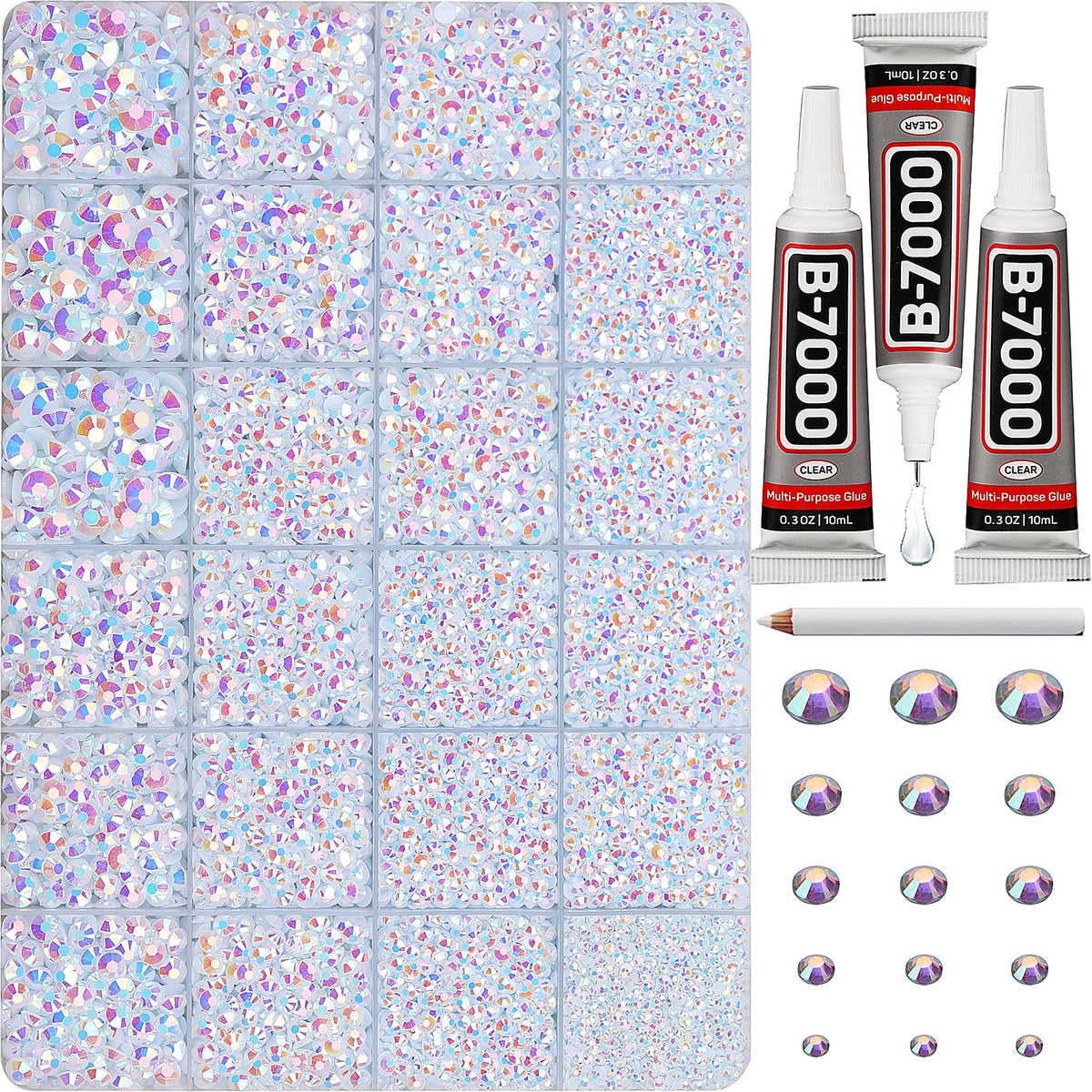 Worthofbest front packaging showing full bedazzling kit and benefits