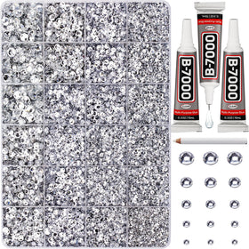 Worthofbest front packaging showing complete rhinestone kit and accessories for easy crafting