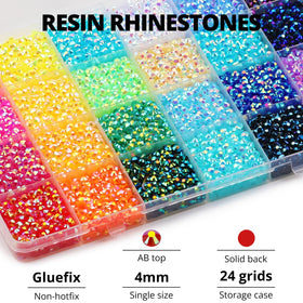 Worthofbest close-up of 4mm jelly rhinestones facets highlighting extra sparkle