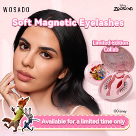 WOSADO close-up of 21.5mm lash fiber detail, soft lightweight texture visible