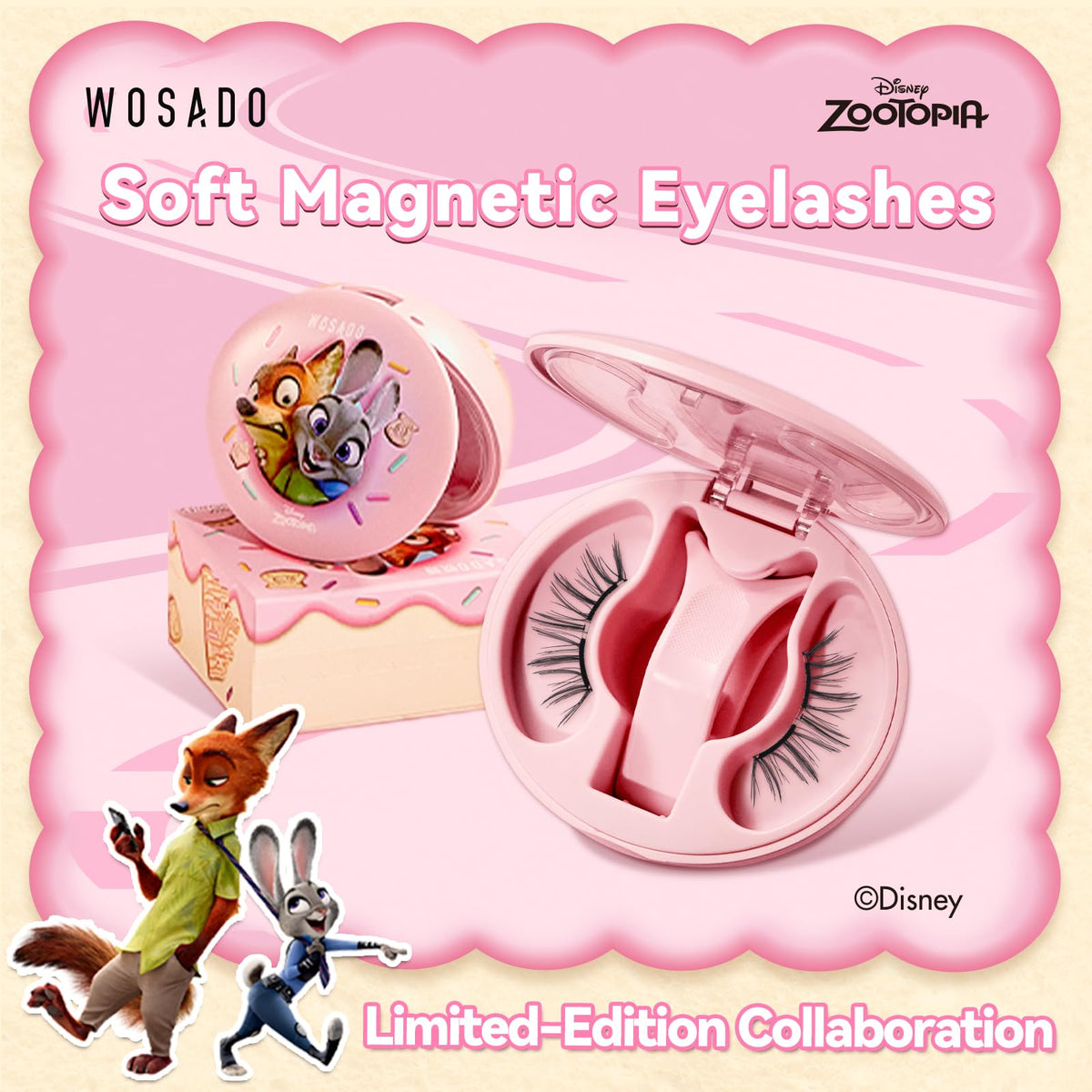 WOSADO Judy close-up of lash fibers showing wispy texture and lightweight comfort