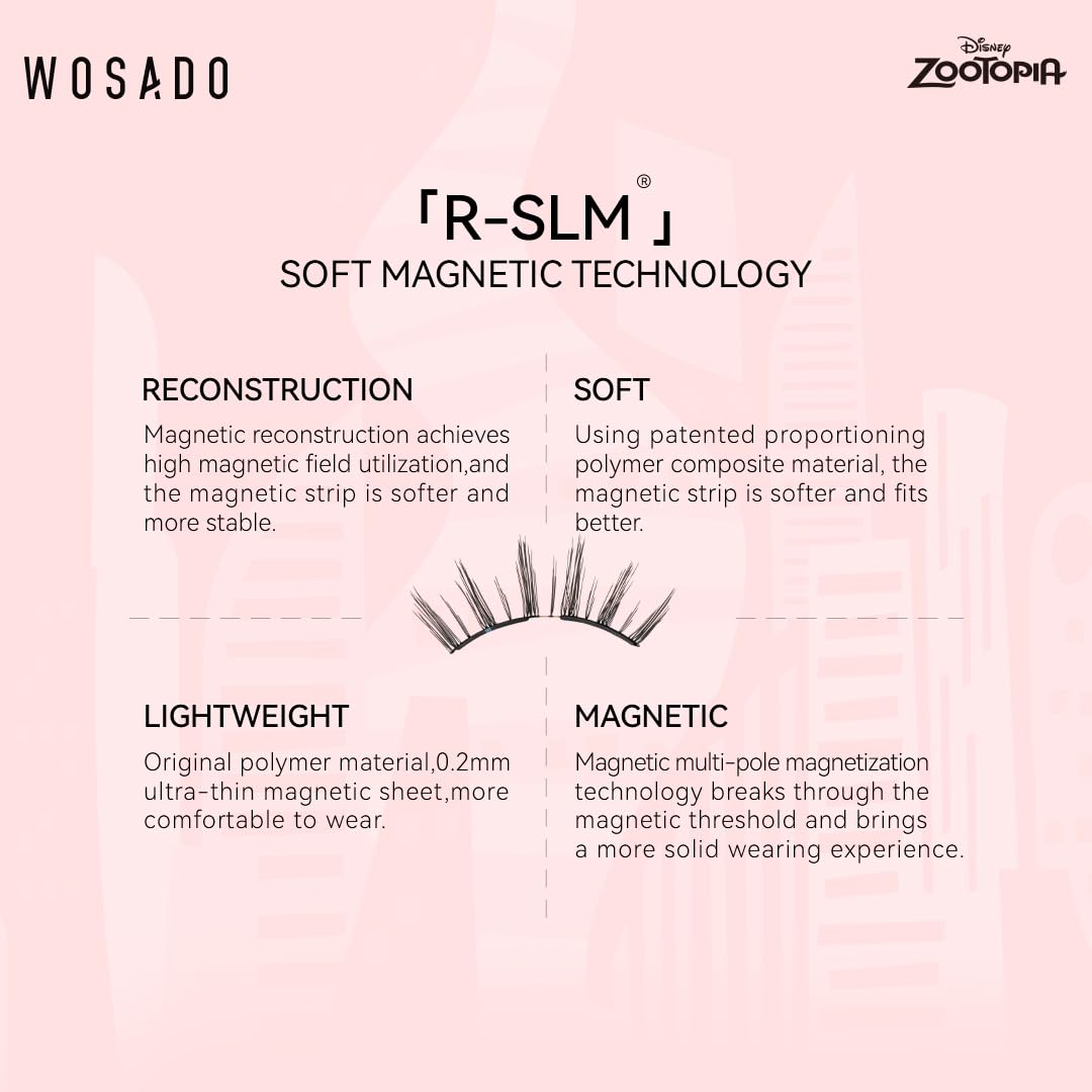 WOSADO Judy lashes next to ruler showing 21.5mm length for bold eye definition