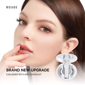 WOSADO lashes worn with natural makeup for subtle volume