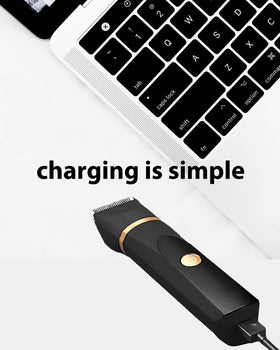 wotdmu cord plugged into OLOV trimmer during charge, ensures reliable power