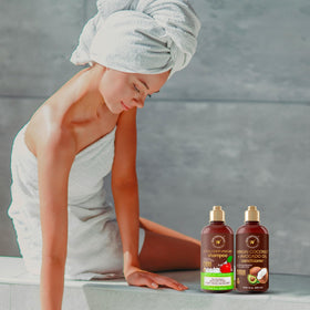 WOW Skin Science duo bottles side-by-side to show actual 16.9 oz scale