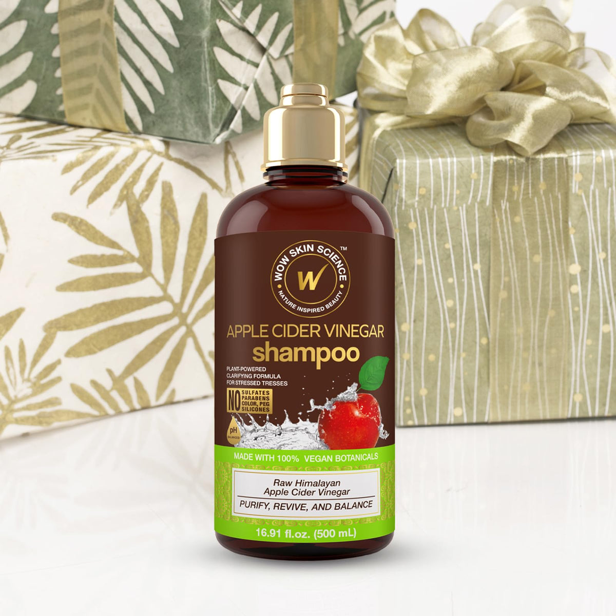 WOW Life Science bottle in bathroom setting offering a routine-ready, stylish look