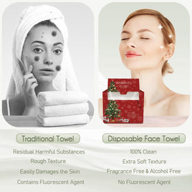 WOWOTEX makeup removal before and after showing gentle effective cleansing