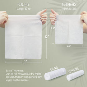 WOWOTEX close-up of viscose texture highlighting extra-thick soft absorbency