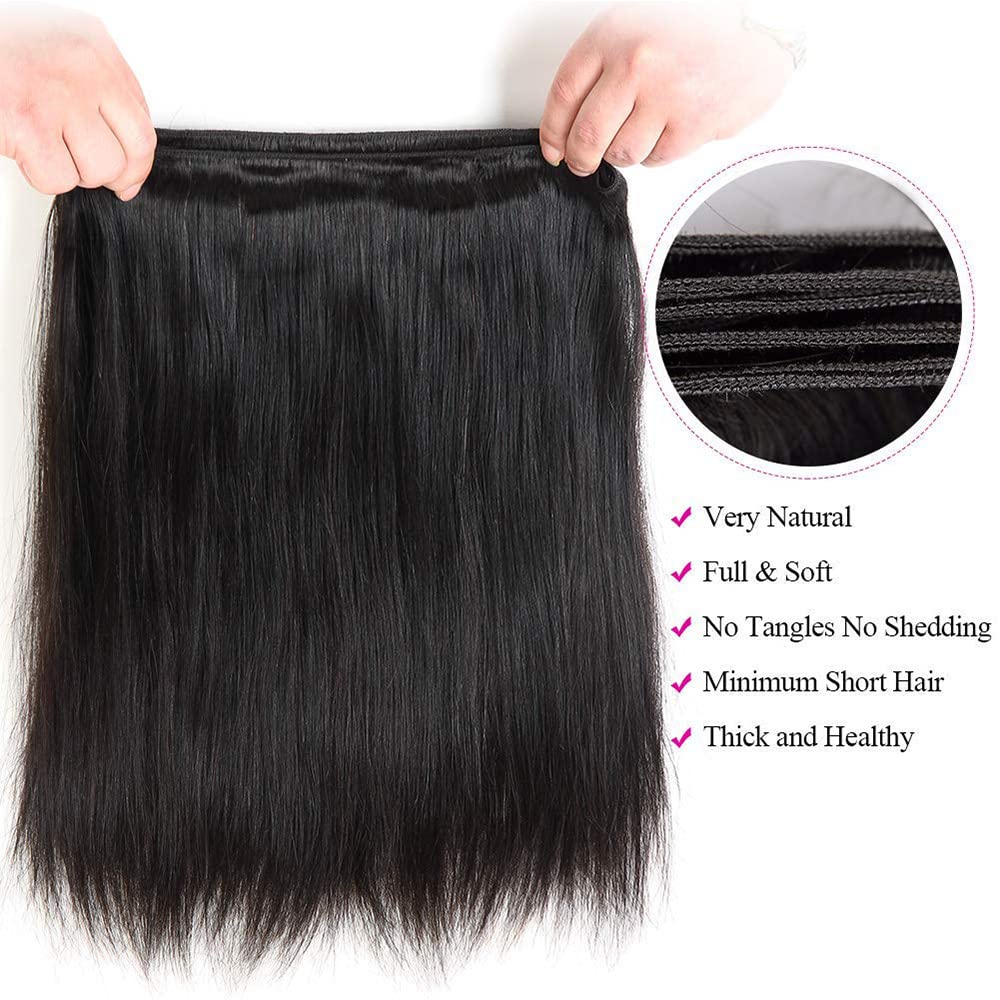 WOWQUEEN straight texture closeup showing silky smooth finish and low tangles