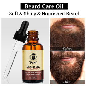 WOZUTUNT beard straightener being used to smooth coarse facial hair for neater styling