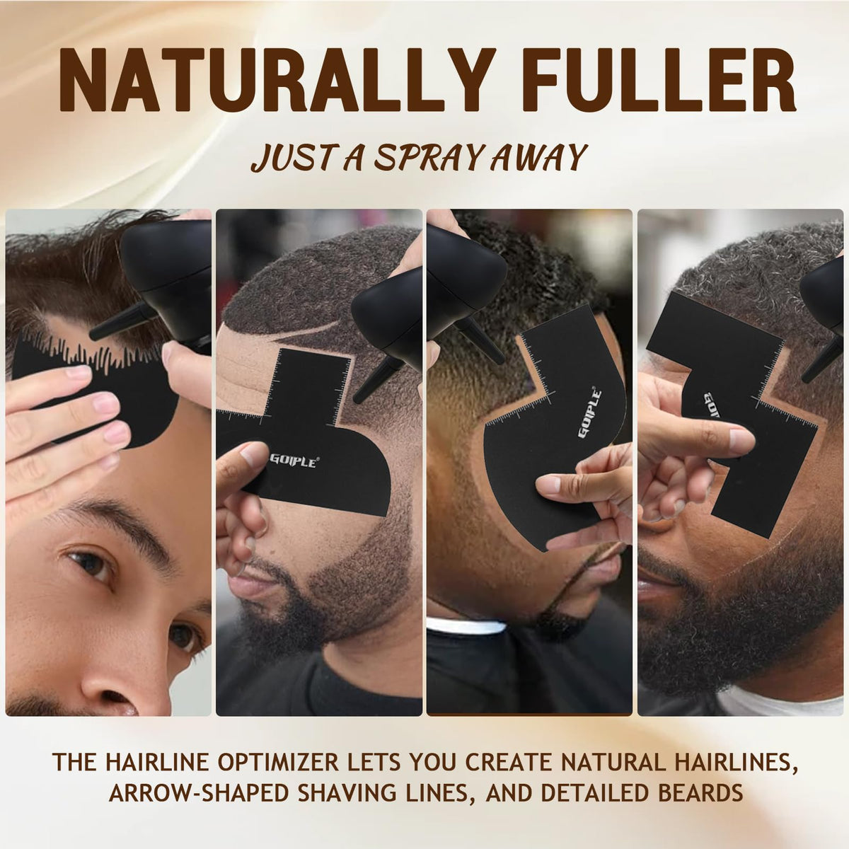 WOZUTUNT before and after beard application showing fuller appearance