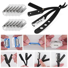 WOZUTUNT pack of 10 double-edge blades for long-lasting sharpness