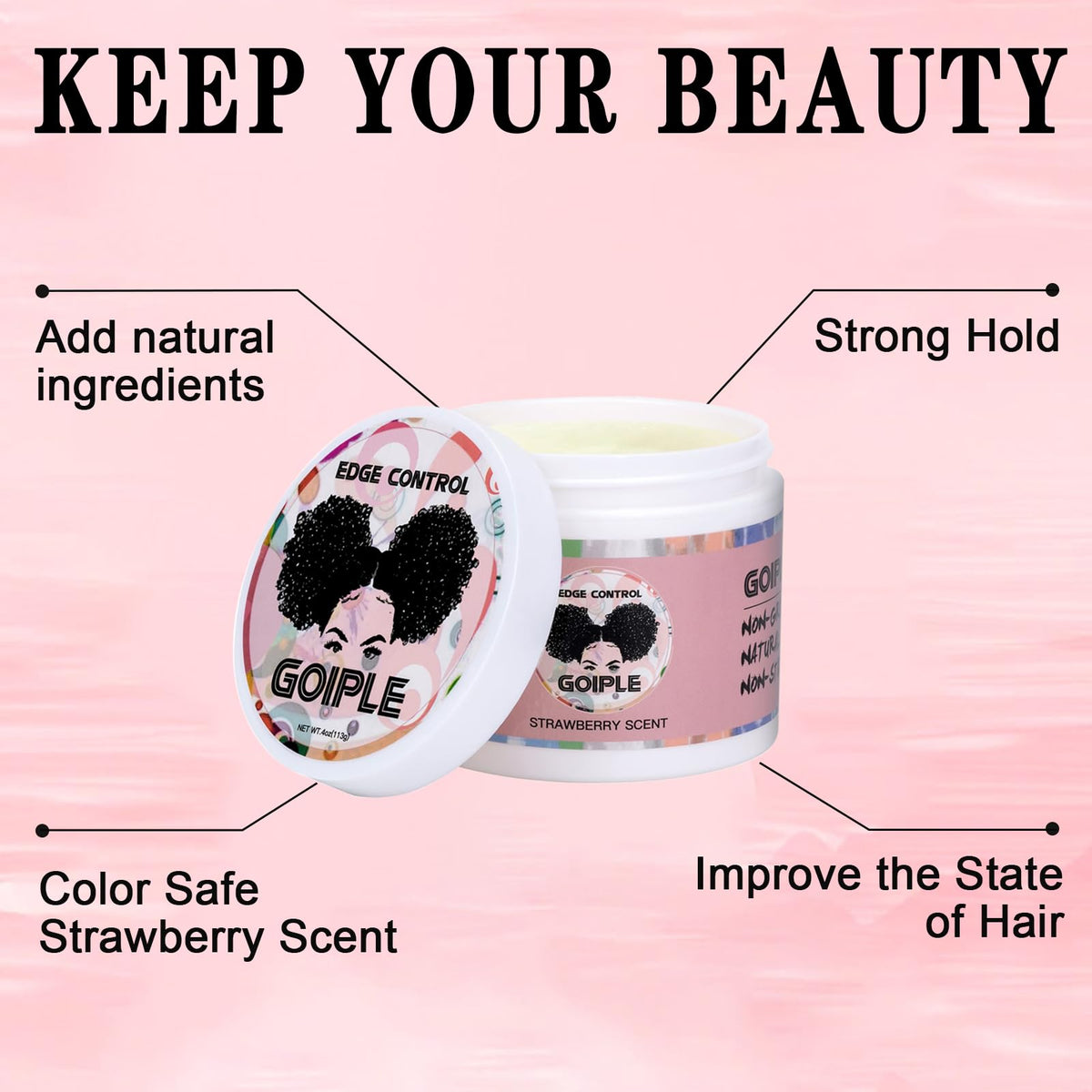 WOZUTUNT edge control gel open with smooth non-greasy texture