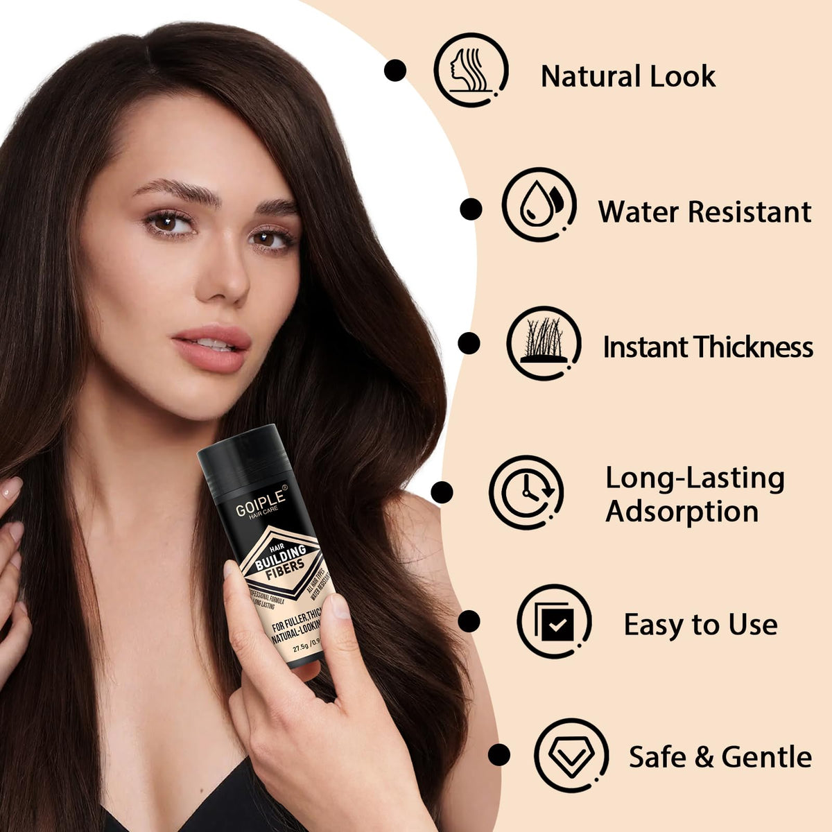 WOZUTUNT targeting a receding hairline with applicator for natural cover benefit